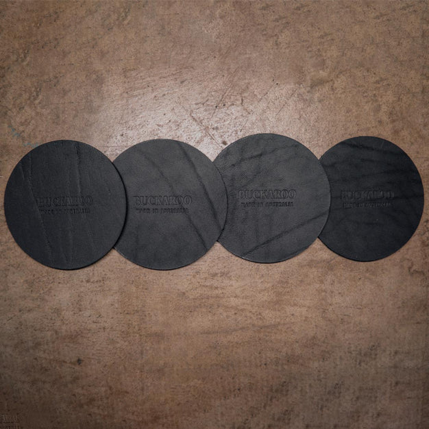Buckaroo Leather Coasters